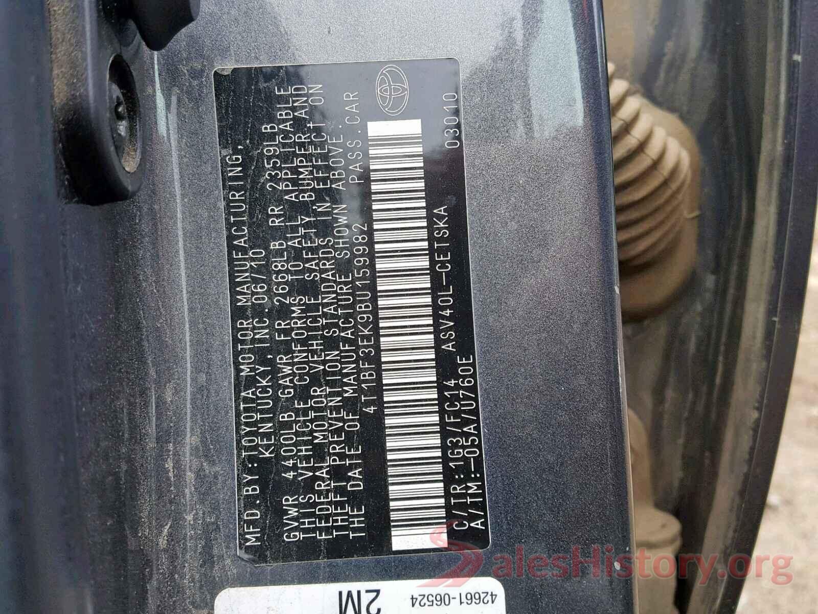 4T1BF3EK9BU159982 2011 TOYOTA CAMRY BASE