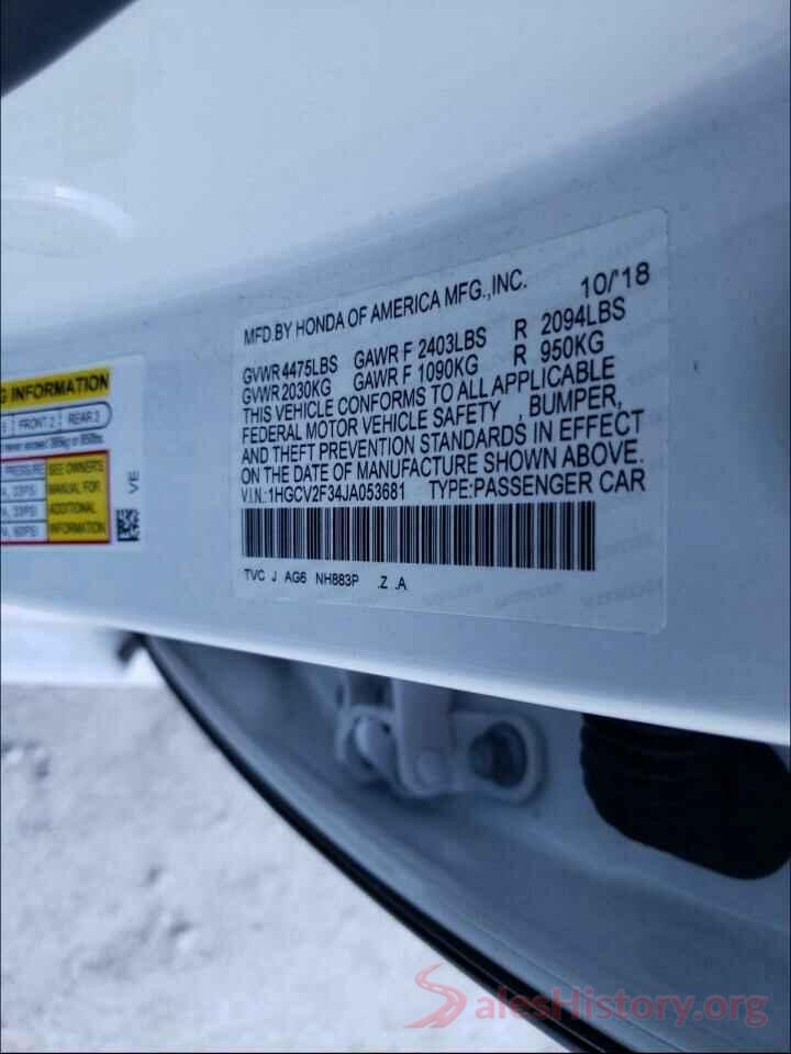 1HGCV2F34JA053681 2018 HONDA ACCORD