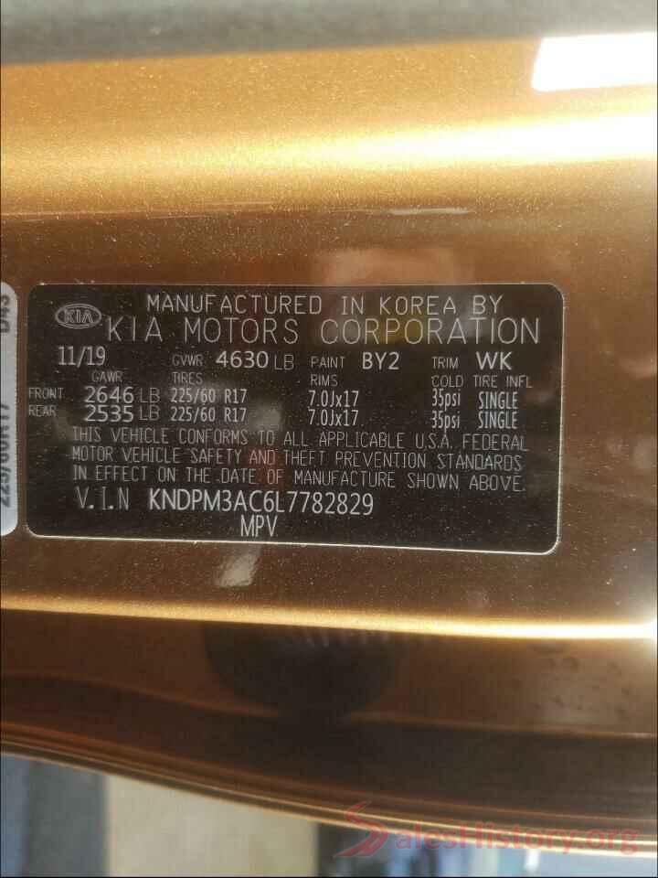 KNDPM3AC6L7782829 2020 KIA SPORTAGE