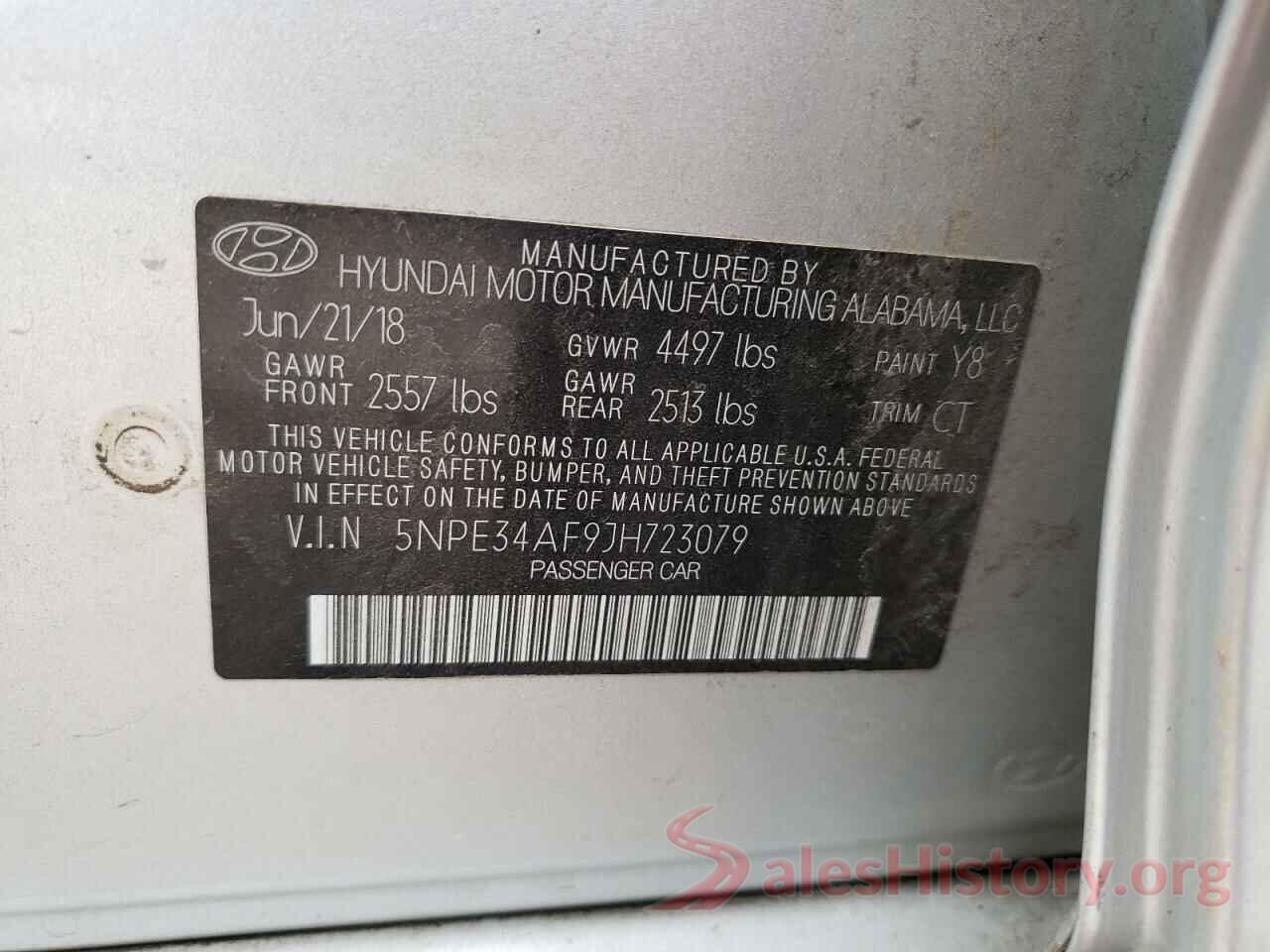 5NPE34AF9JH723079 2018 HYUNDAI SONATA