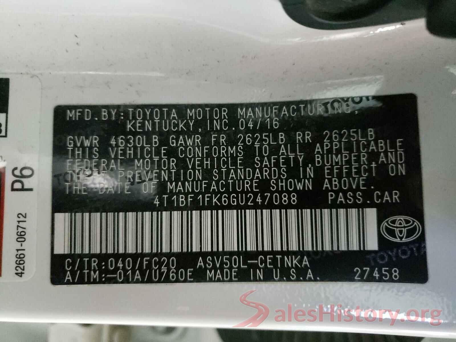 4T1BF1FK6GU247088 2016 TOYOTA CAMRY