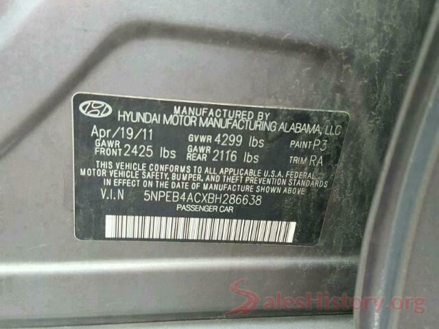 5NPEB4ACXBH286638 2011 HYUNDAI SONATA