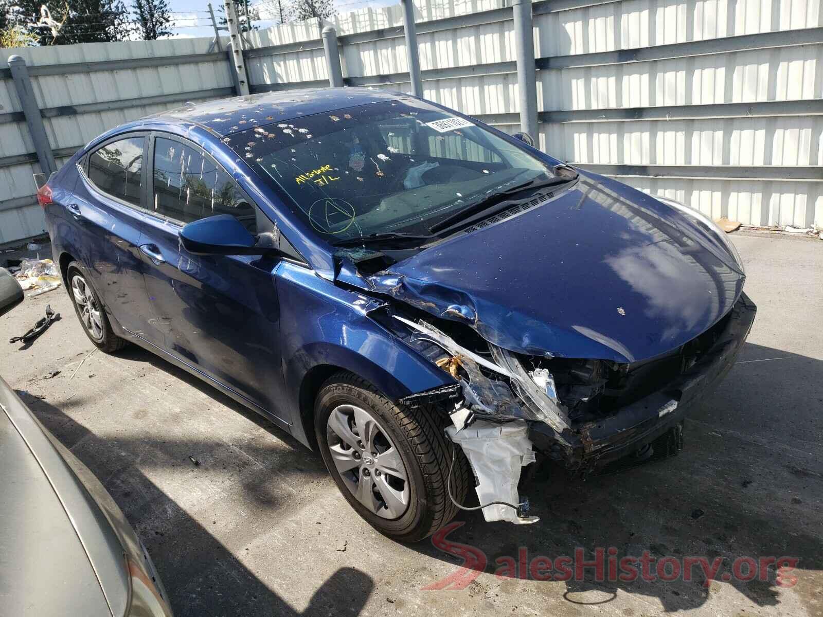 5NPDH4AE3GH738352 2016 HYUNDAI ELANTRA