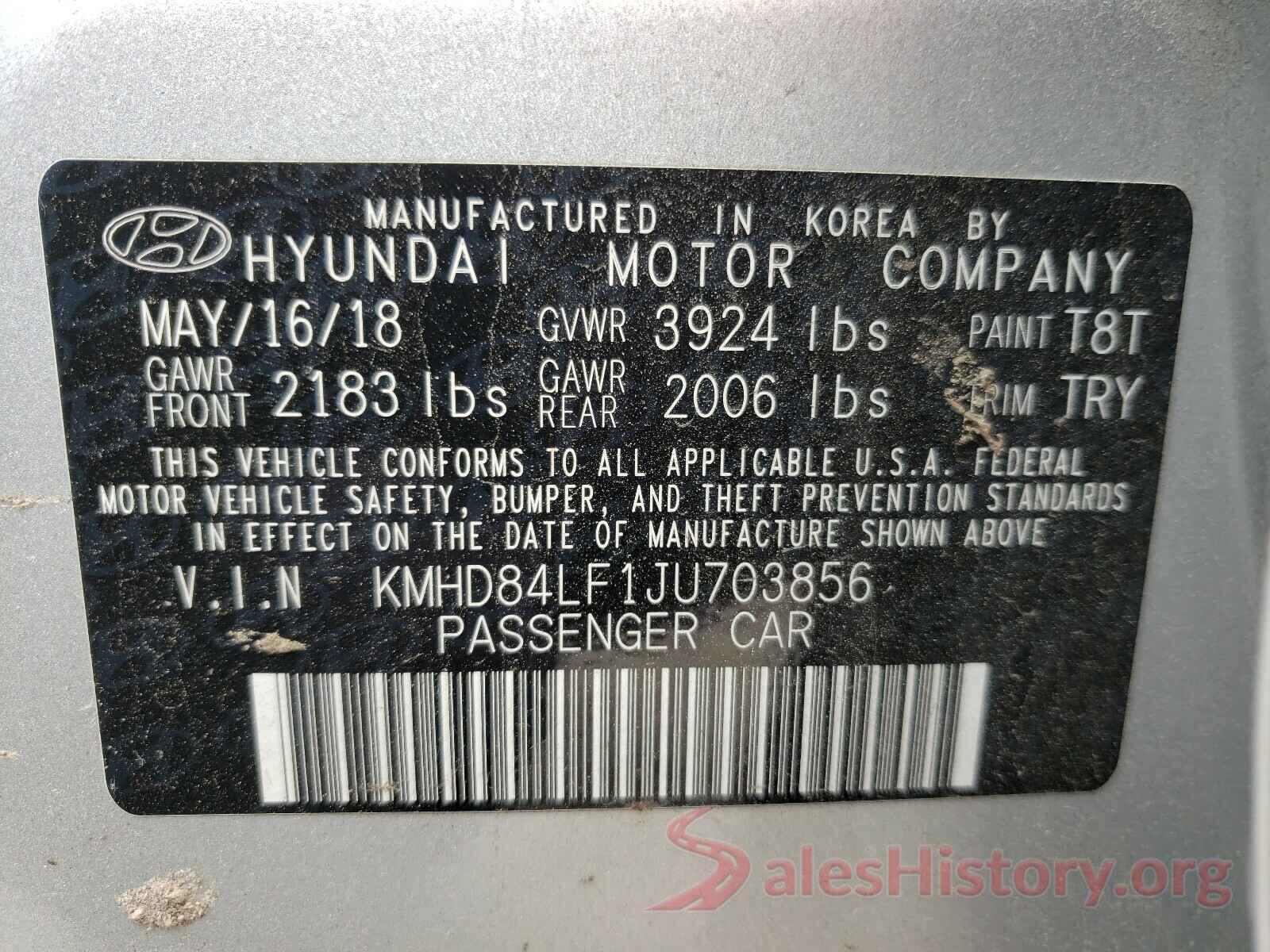 KMHD84LF1JU703856 2018 HYUNDAI ELANTRA