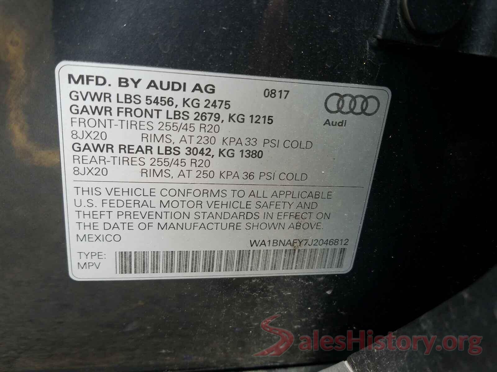 WA1BNAFY7J2046812 2018 AUDI Q5