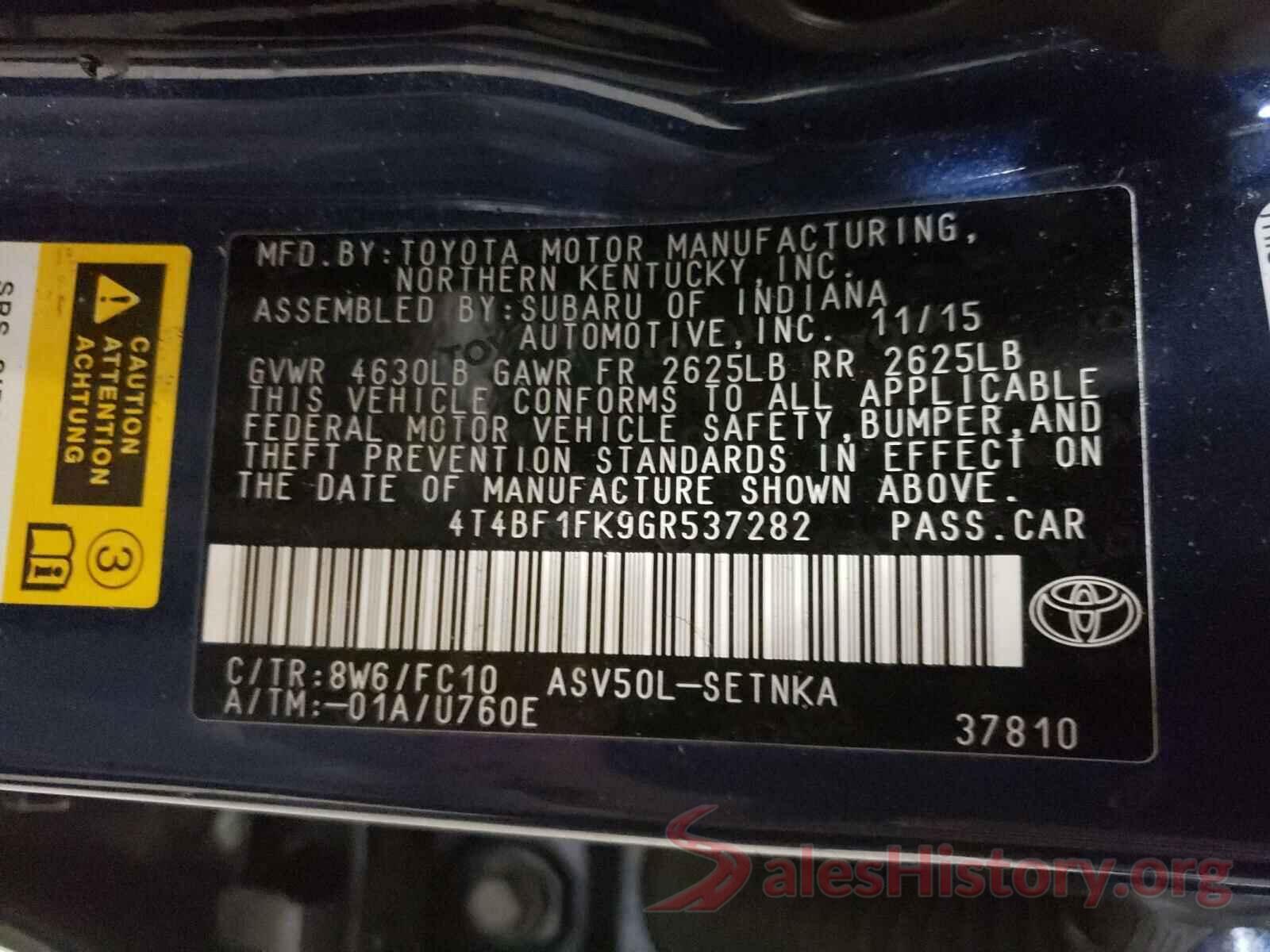 4T4BF1FK9GR537282 2016 TOYOTA CAMRY