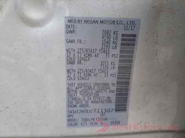 5N1AT2MT8JC711307 2018 NISSAN ROGUE