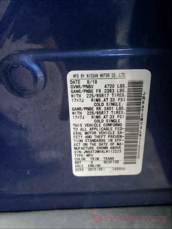 JN8AT2MV4LW112223 2020 NISSAN ROGUE