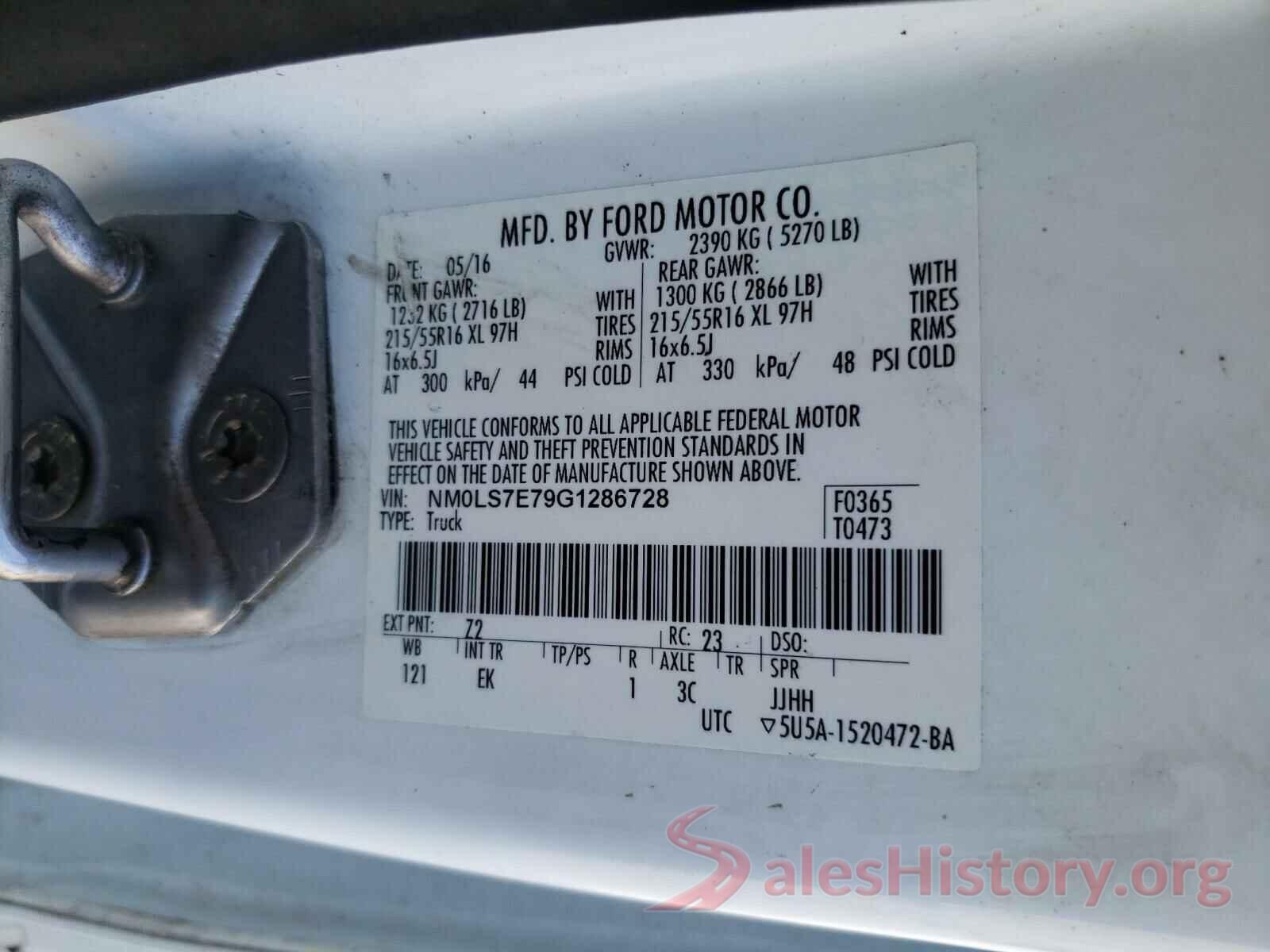 NM0LS7E79G1286728 2016 FORD TRANSIT CO