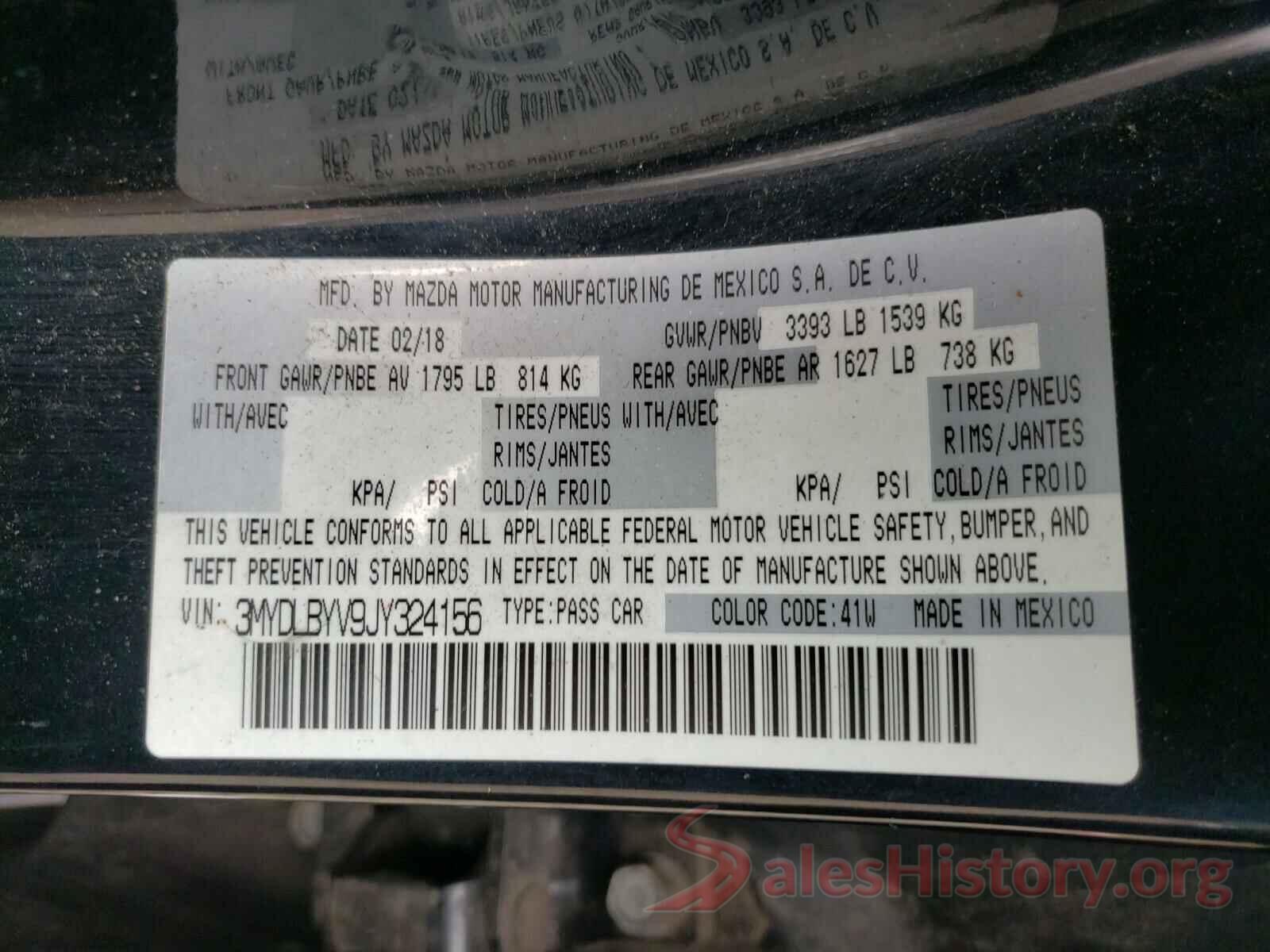 3MYDLBYV9JY324156 2018 TOYOTA YARIS