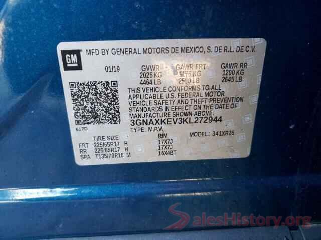 3GNAXKEV3KL272944 2019 CHEVROLET EQUINOX