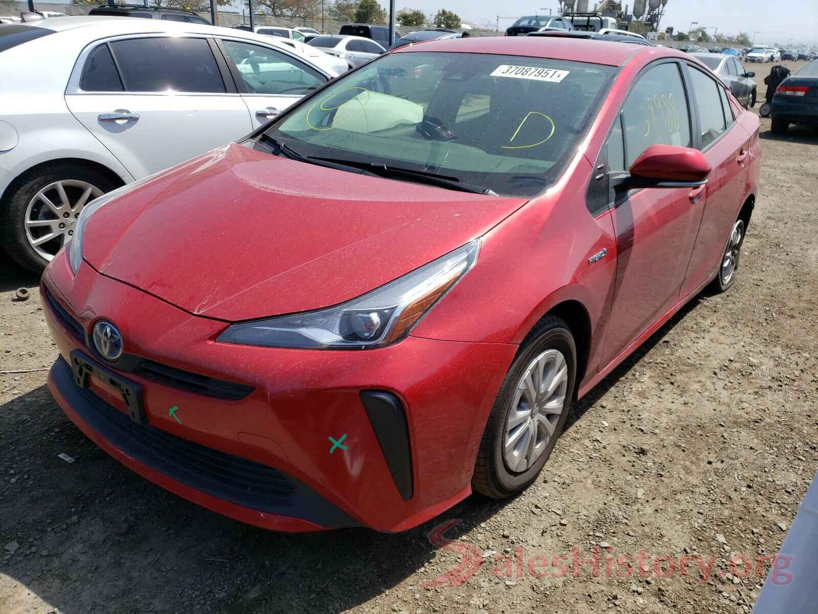 JTDKARFU9K3093364 2019 TOYOTA PRIUS