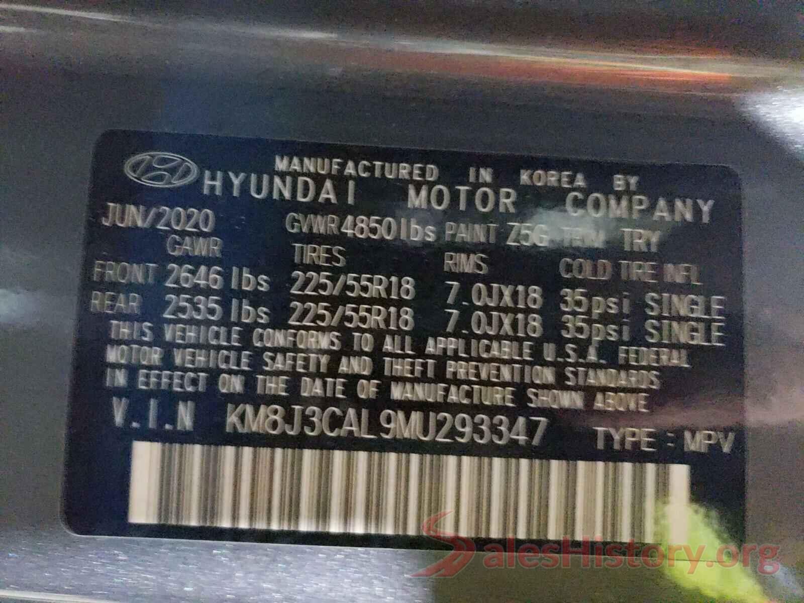 KM8J3CAL9MU293347 2021 HYUNDAI TUCSON