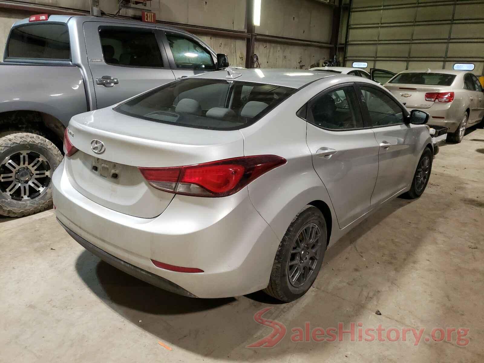 5NPDH4AE8GH714001 2016 HYUNDAI ELANTRA