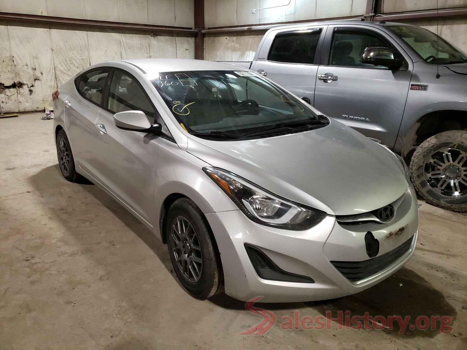 5NPDH4AE8GH714001 2016 HYUNDAI ELANTRA