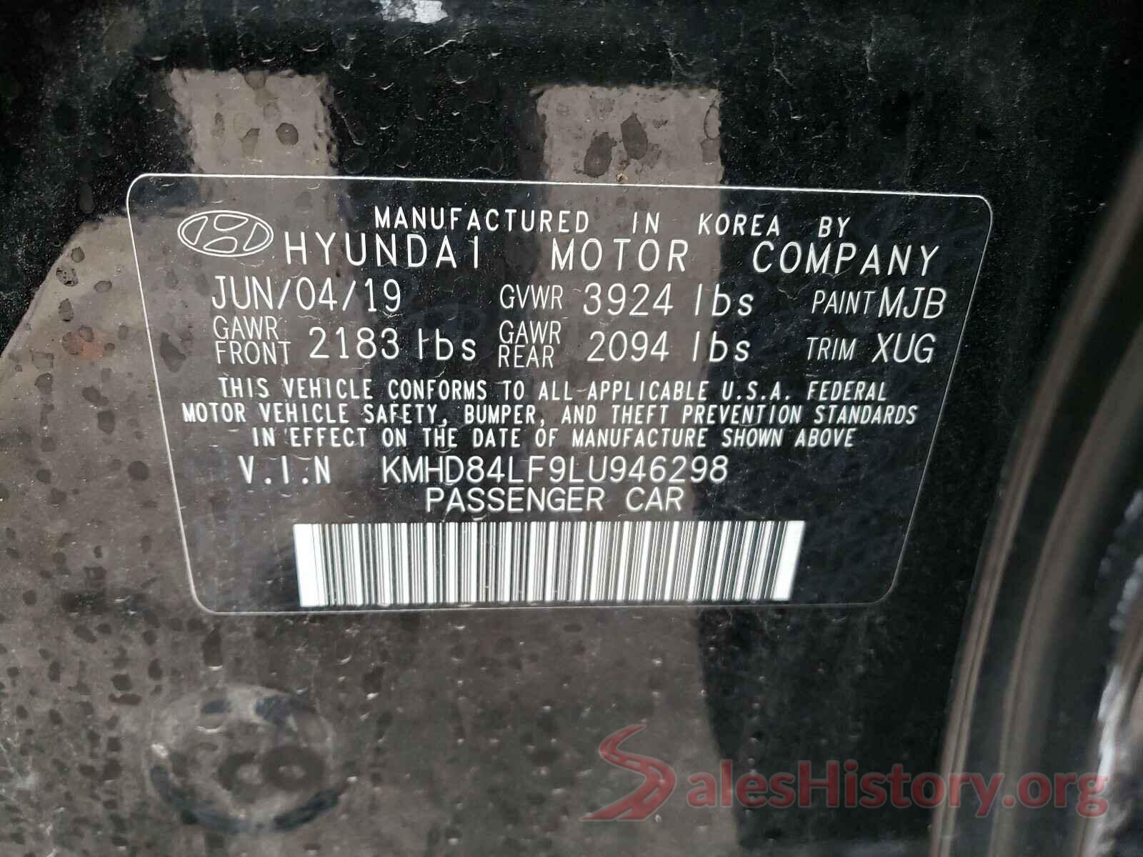 KMHD84LF9LU946298 2020 HYUNDAI ELANTRA