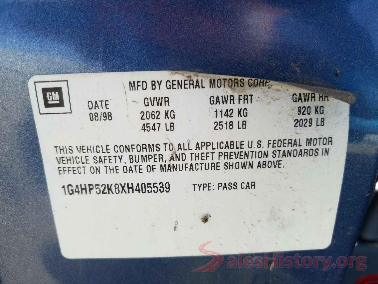 1G4HP52K8XH405539 1999 BUICK LESABRE