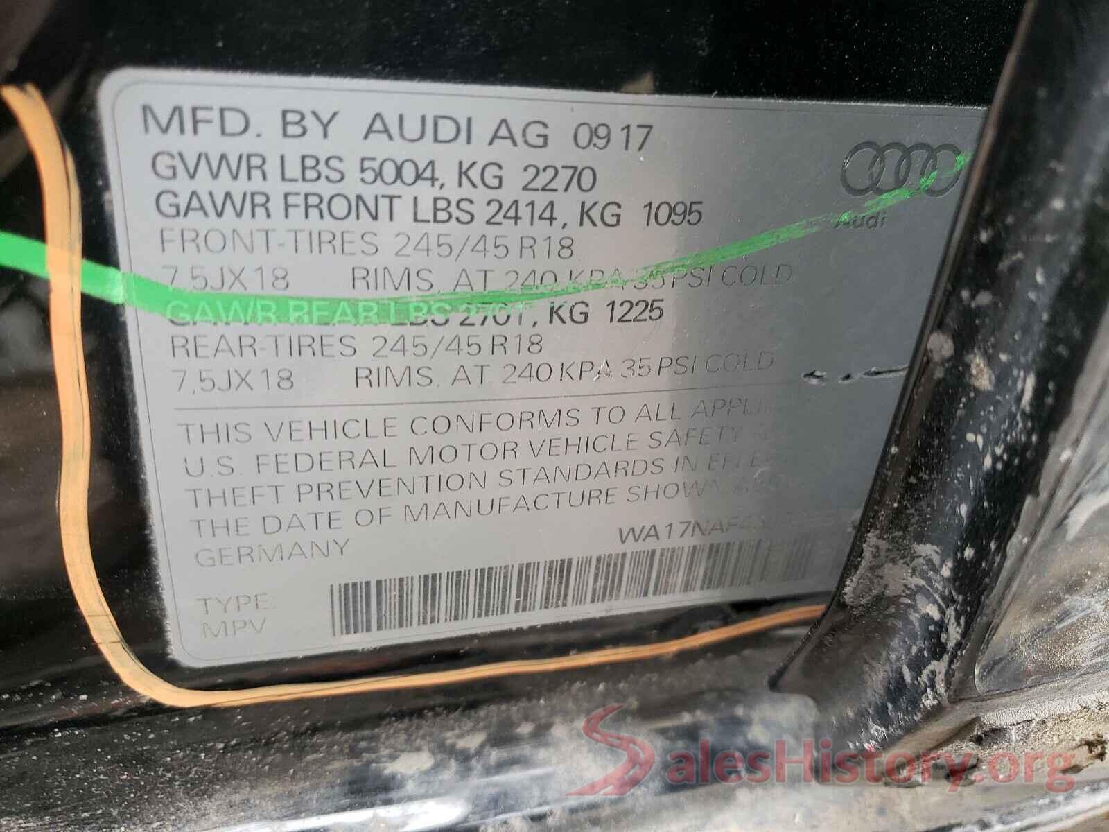 WA17NAF43JA059730 2018 AUDI A4