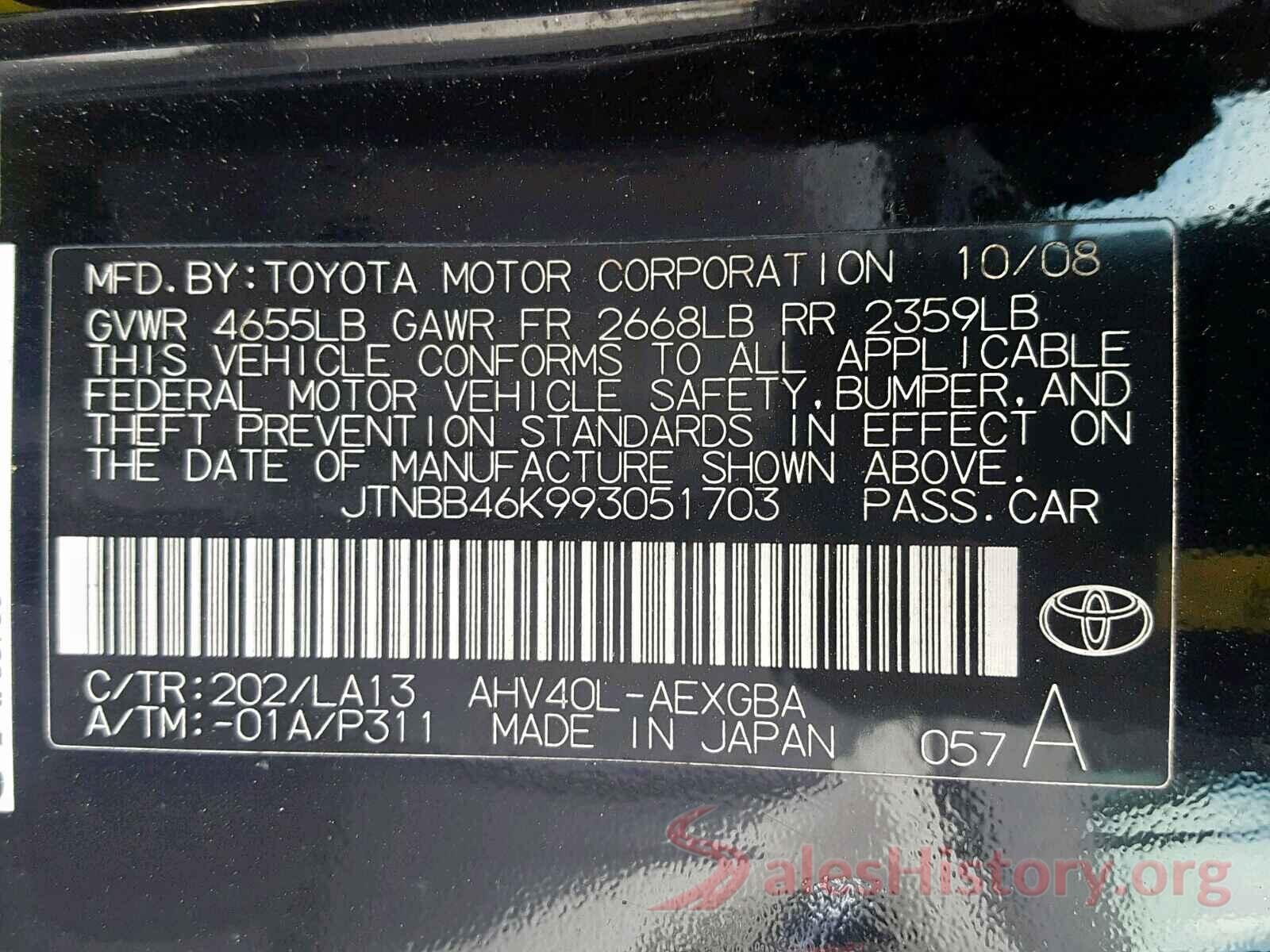 JTNBB46K993051703 2009 TOYOTA CAMRY