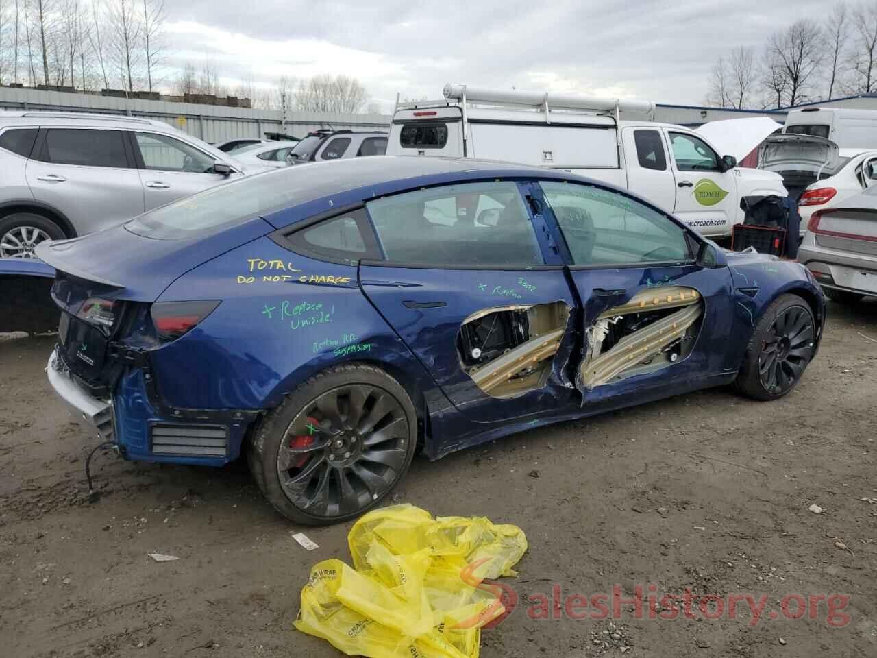 5YJ3E1EC6NF135791 2022 TESLA MODEL 3