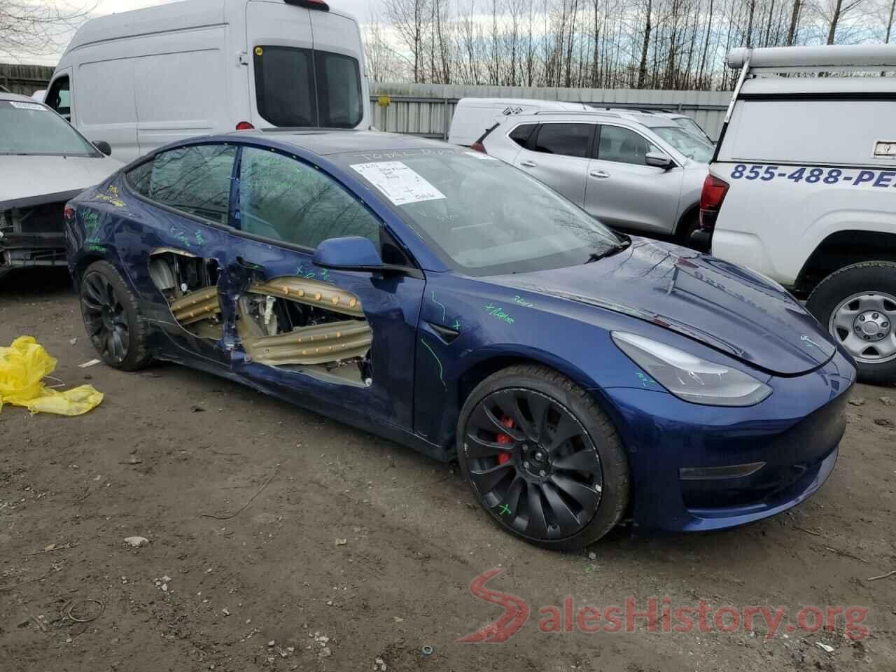 5YJ3E1EC6NF135791 2022 TESLA MODEL 3