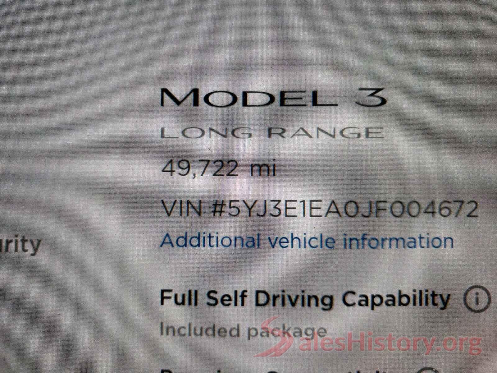 5YJ3E1EA0JF004672 2018 TESLA MODEL 3