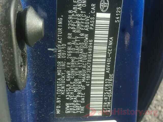 4T1BF3EK7BU648946 2011 TOYOTA CAMRY