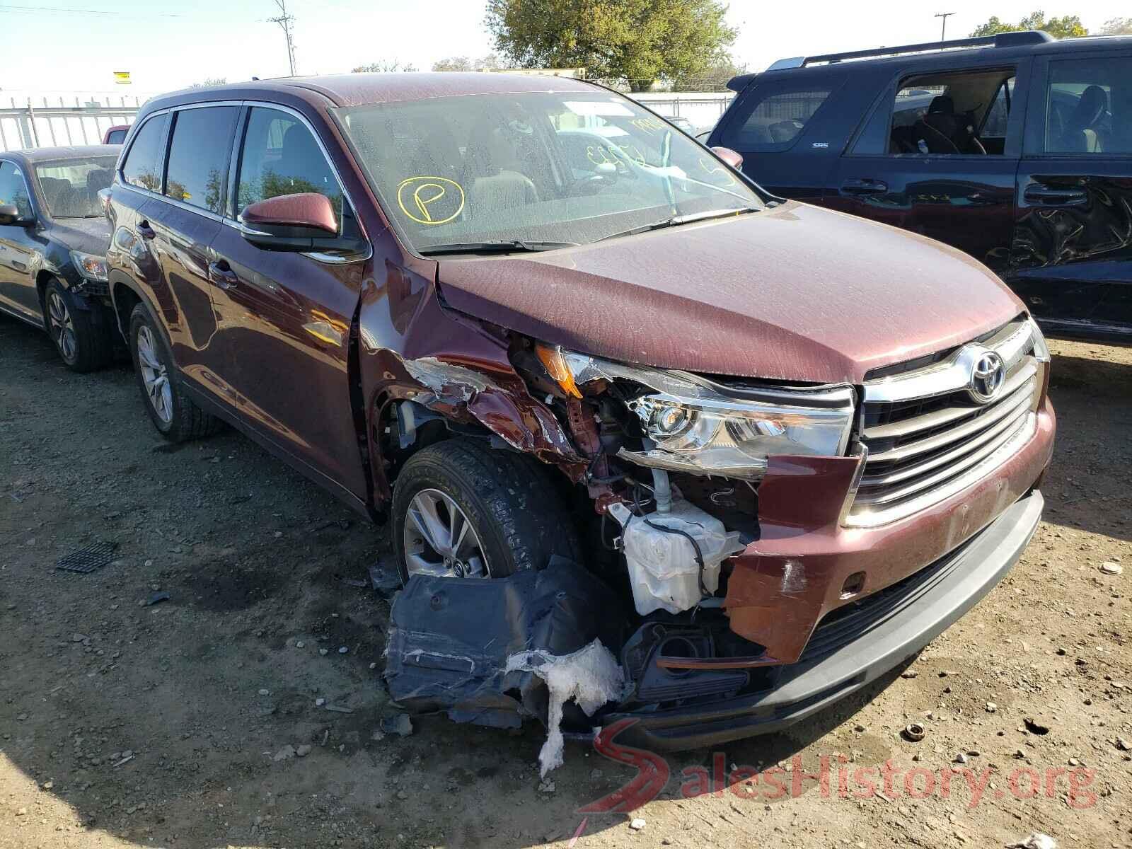 5TDZKRFH6GS174505 2016 TOYOTA HIGHLANDER