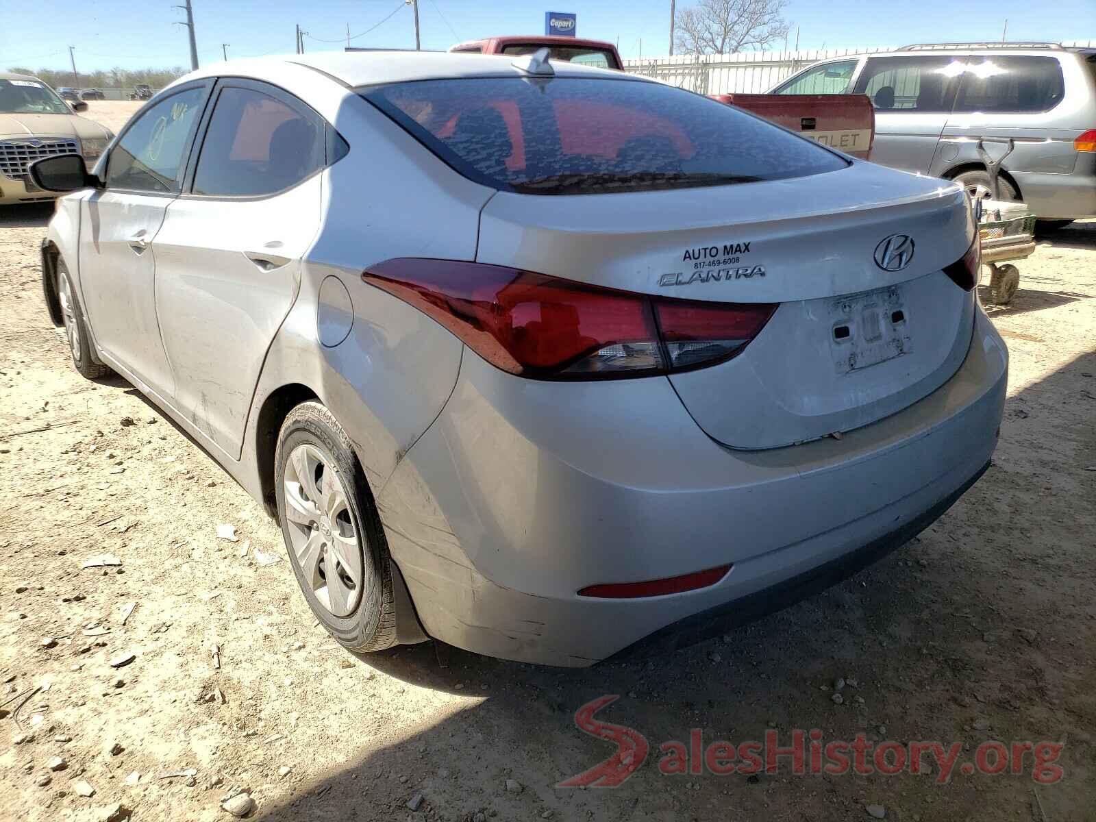 5NPDH4AE5GH670393 2016 HYUNDAI ELANTRA