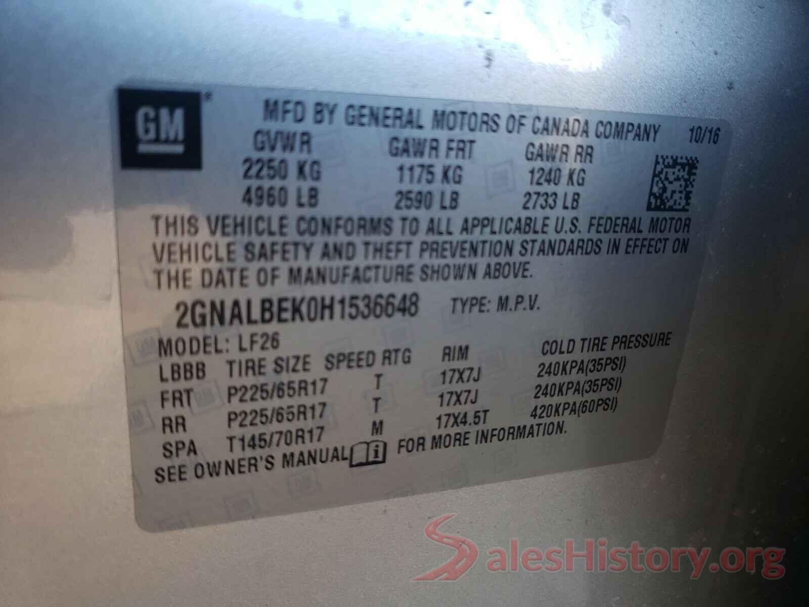 2GNALBEK0H1536648 2017 CHEVROLET EQUINOX