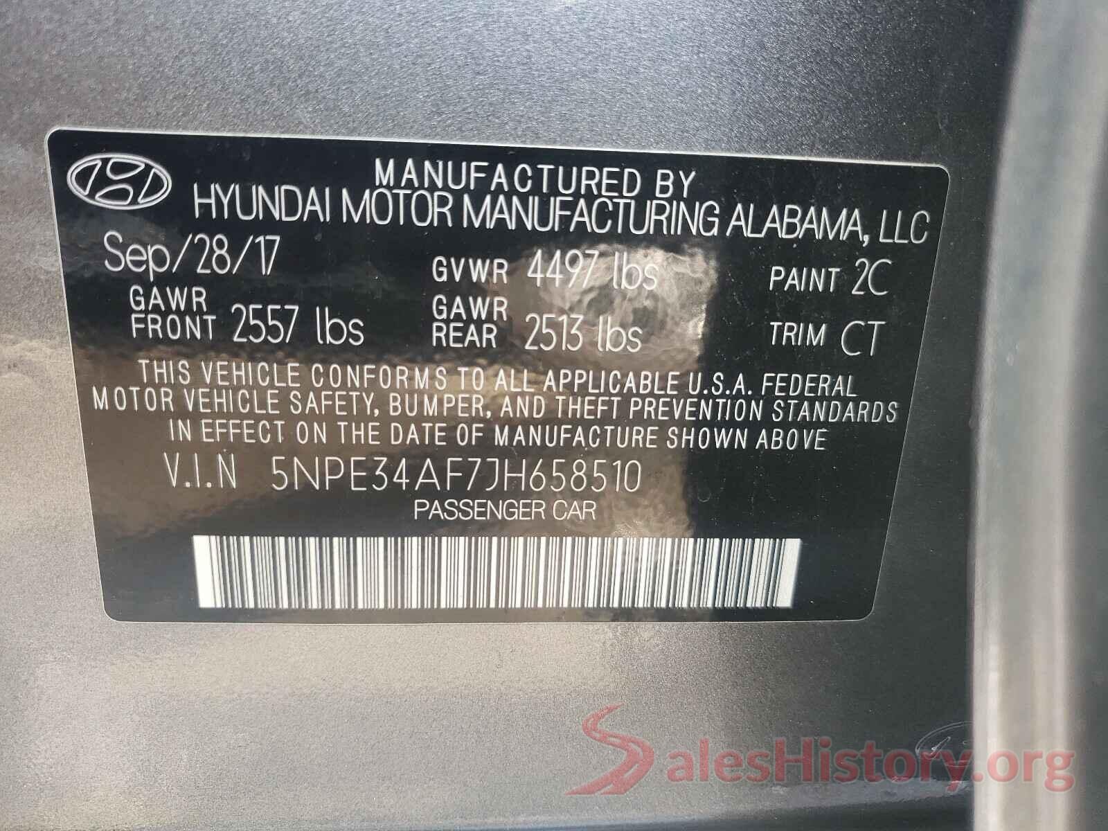 5NPE34AF7JH658510 2018 HYUNDAI SONATA