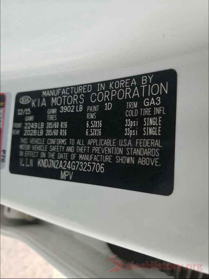 KNDJN2A24G7325706 2016 KIA SOUL