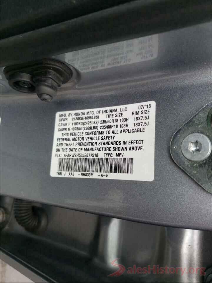 7FARW2H53JE077518 2018 HONDA CRV