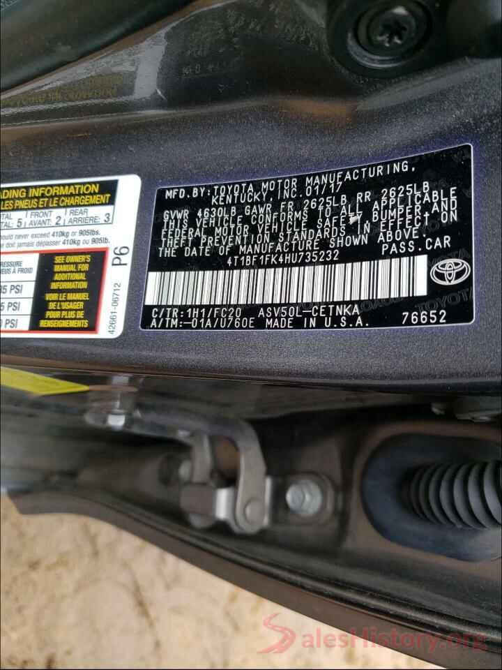 4T1BF1FK4HU735232 2017 TOYOTA CAMRY