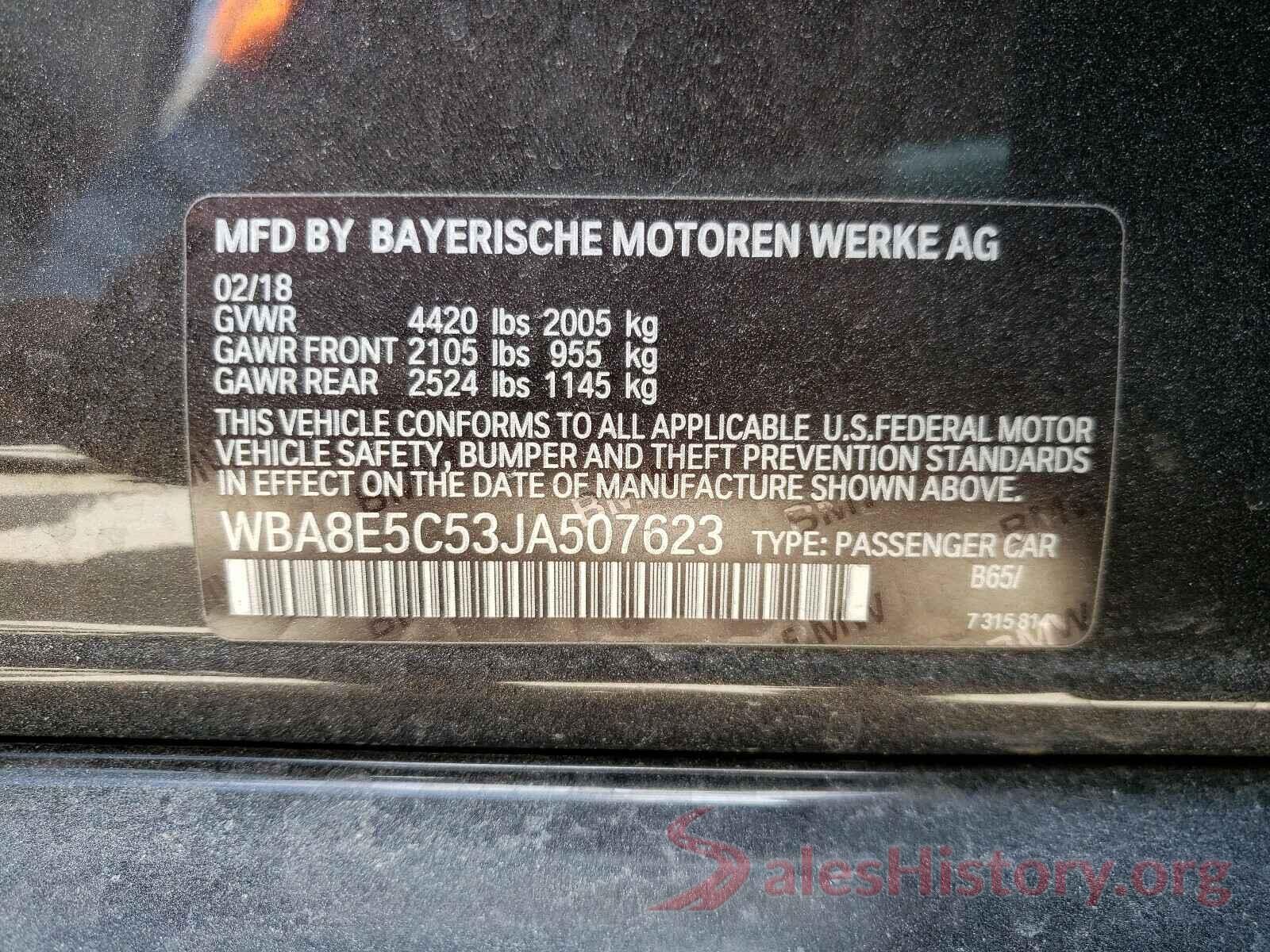 WBA8E5C53JA507623 2018 BMW 3 SERIES