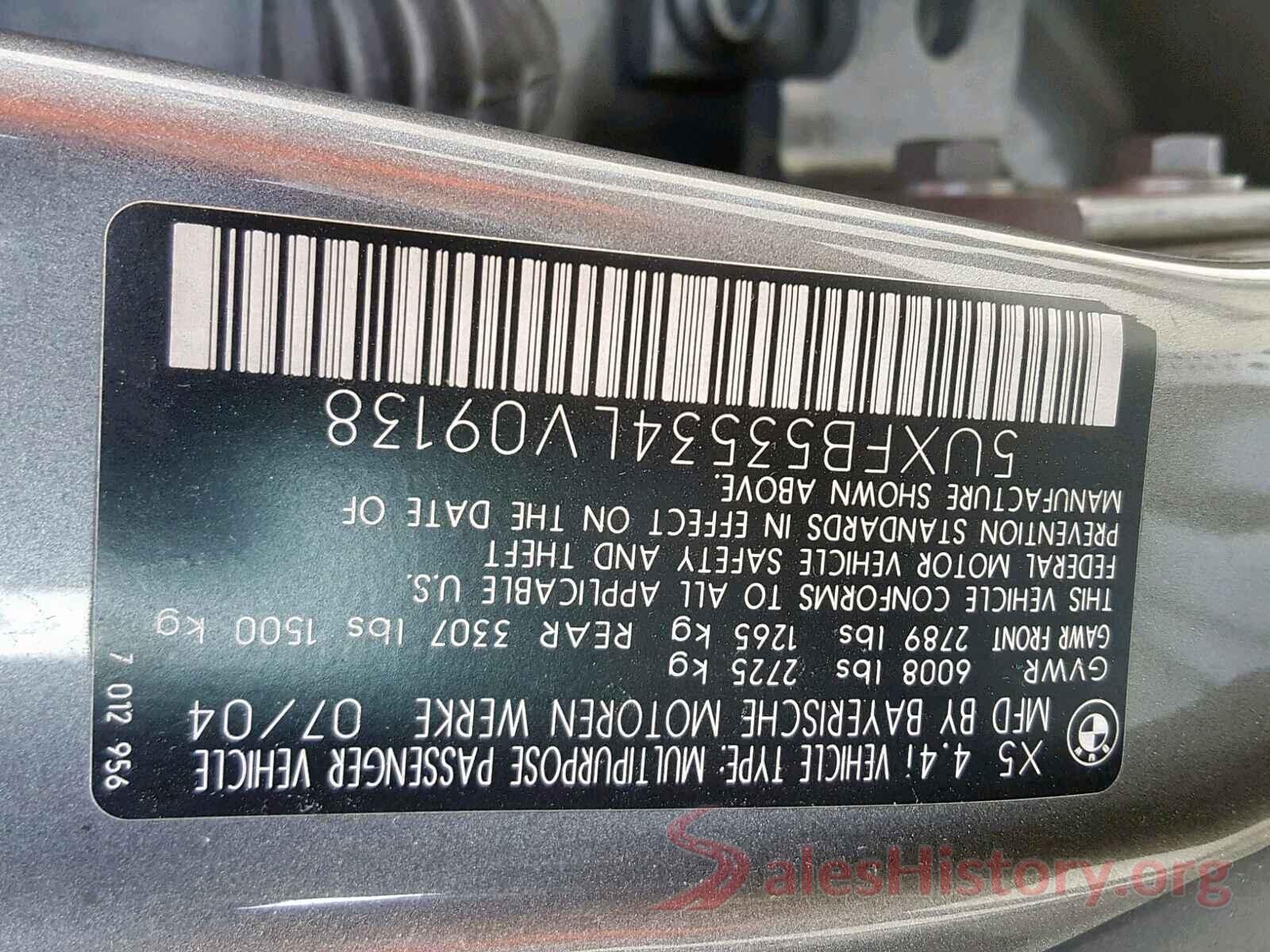 5UXFB53534LV09138 2004 BMW X5