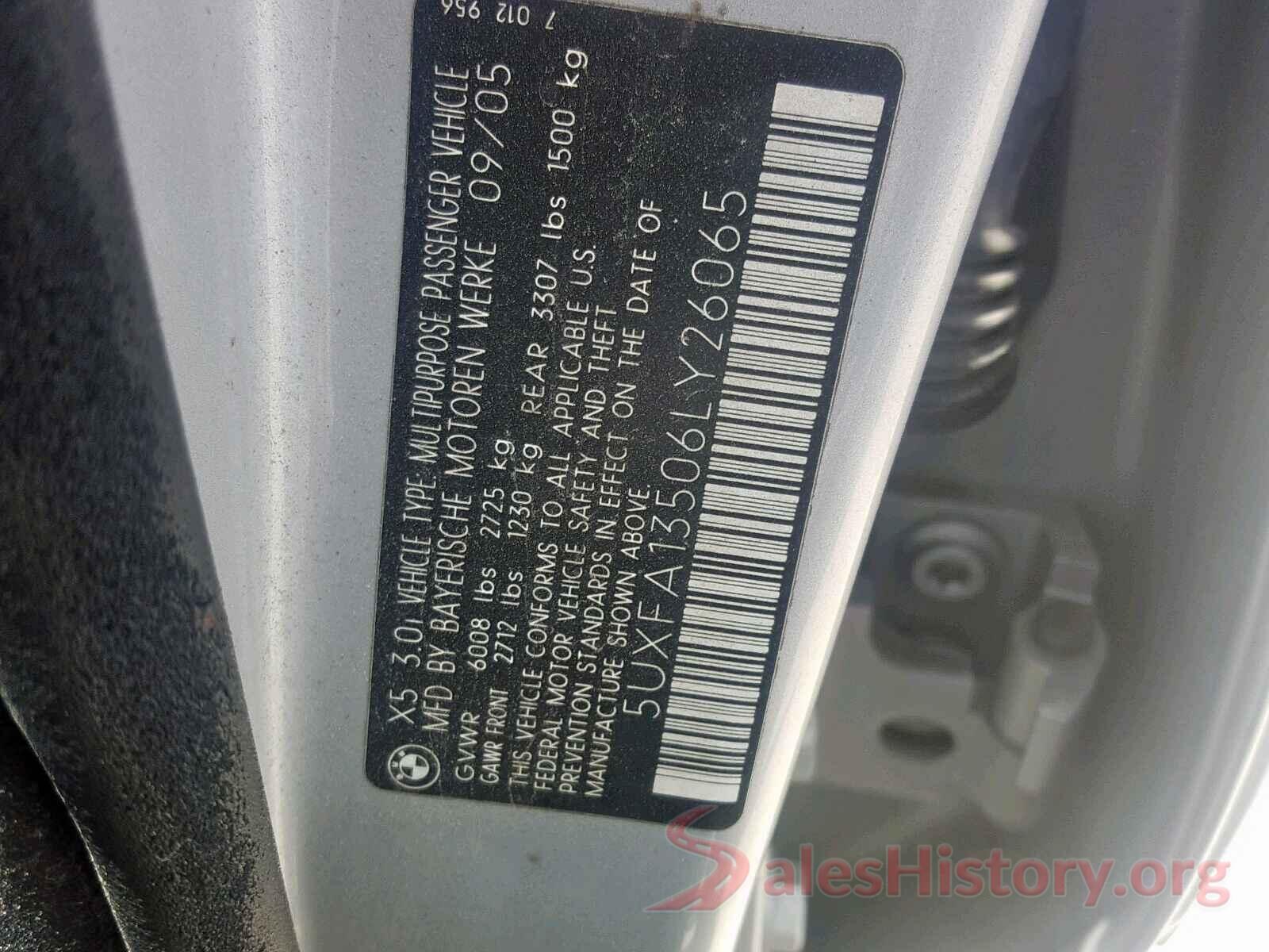 5UXFA13506LY26065 2006 BMW X5