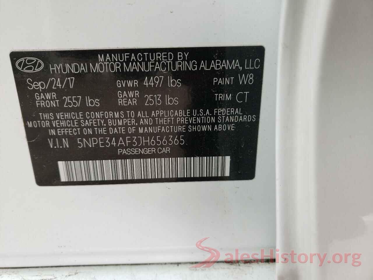 5NPE34AF3JH656365 2018 HYUNDAI SONATA