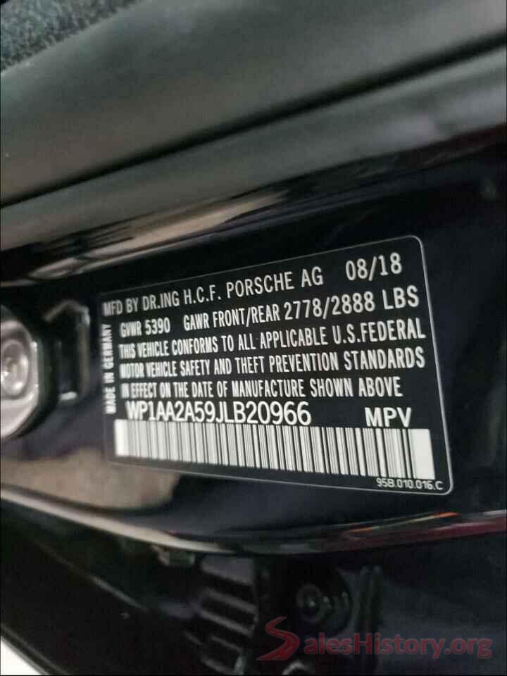 WP1AA2A59JLB20966 2018 PORSCHE MACAN