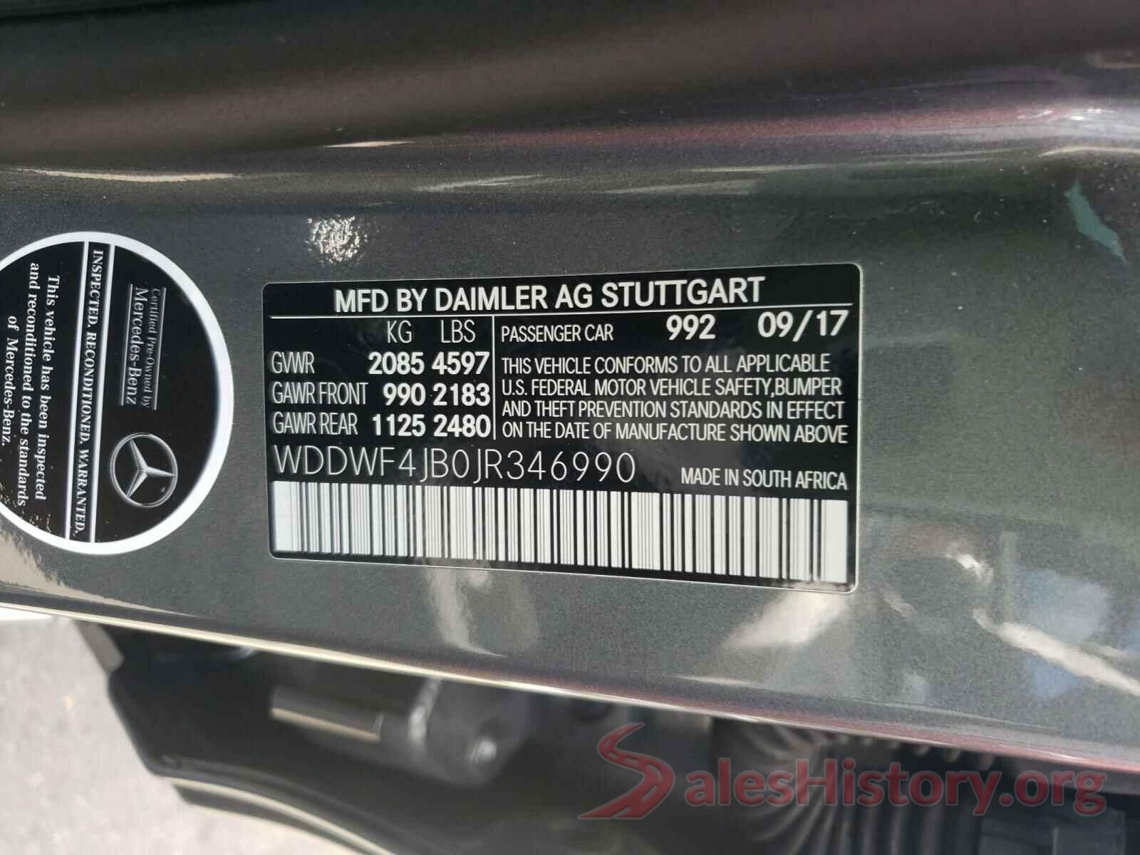 WDDWF4JB0JR346990 2018 MERCEDES-BENZ C CLASS