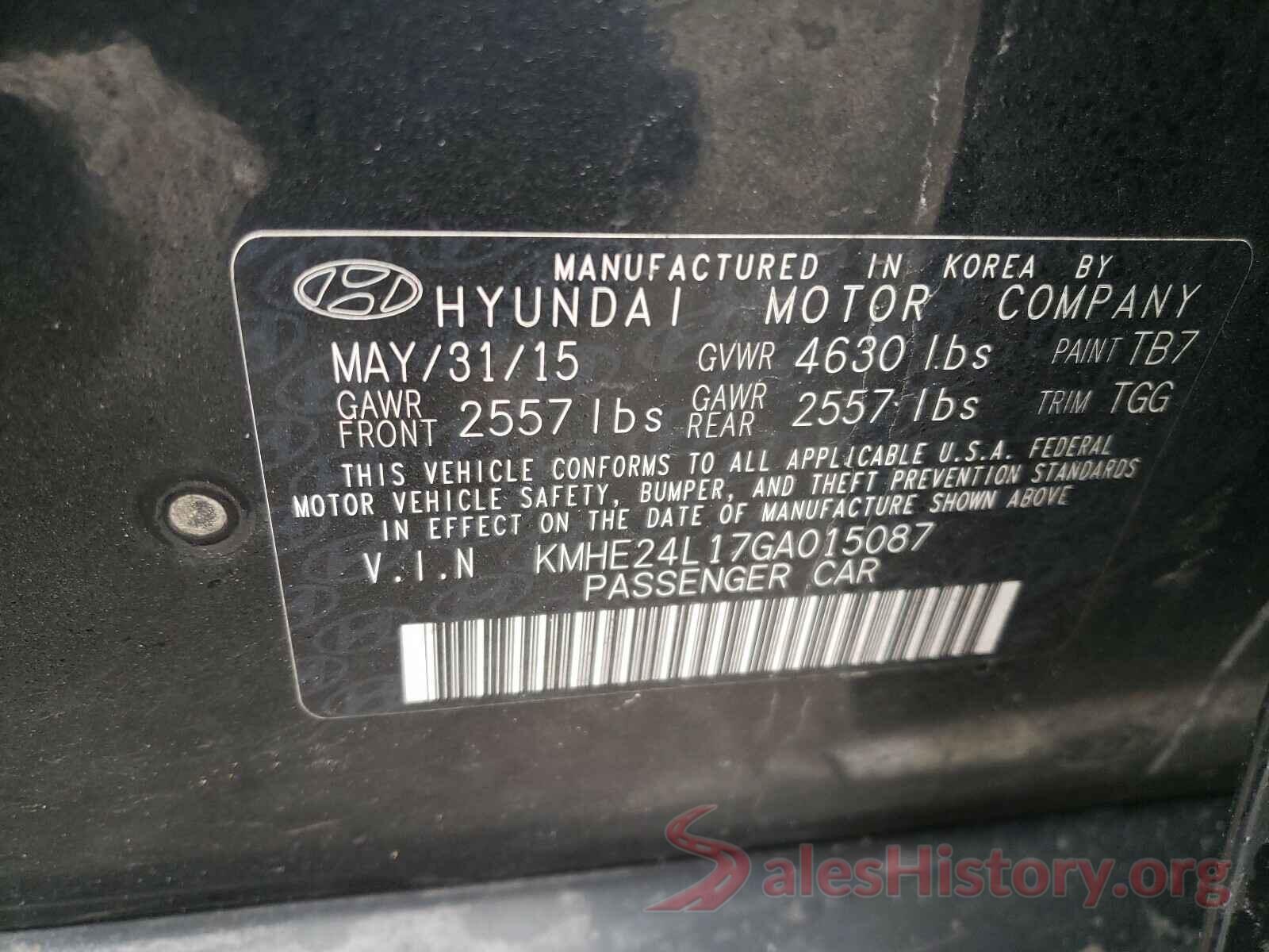 KMHE24L17GA015087 2016 HYUNDAI SONATA