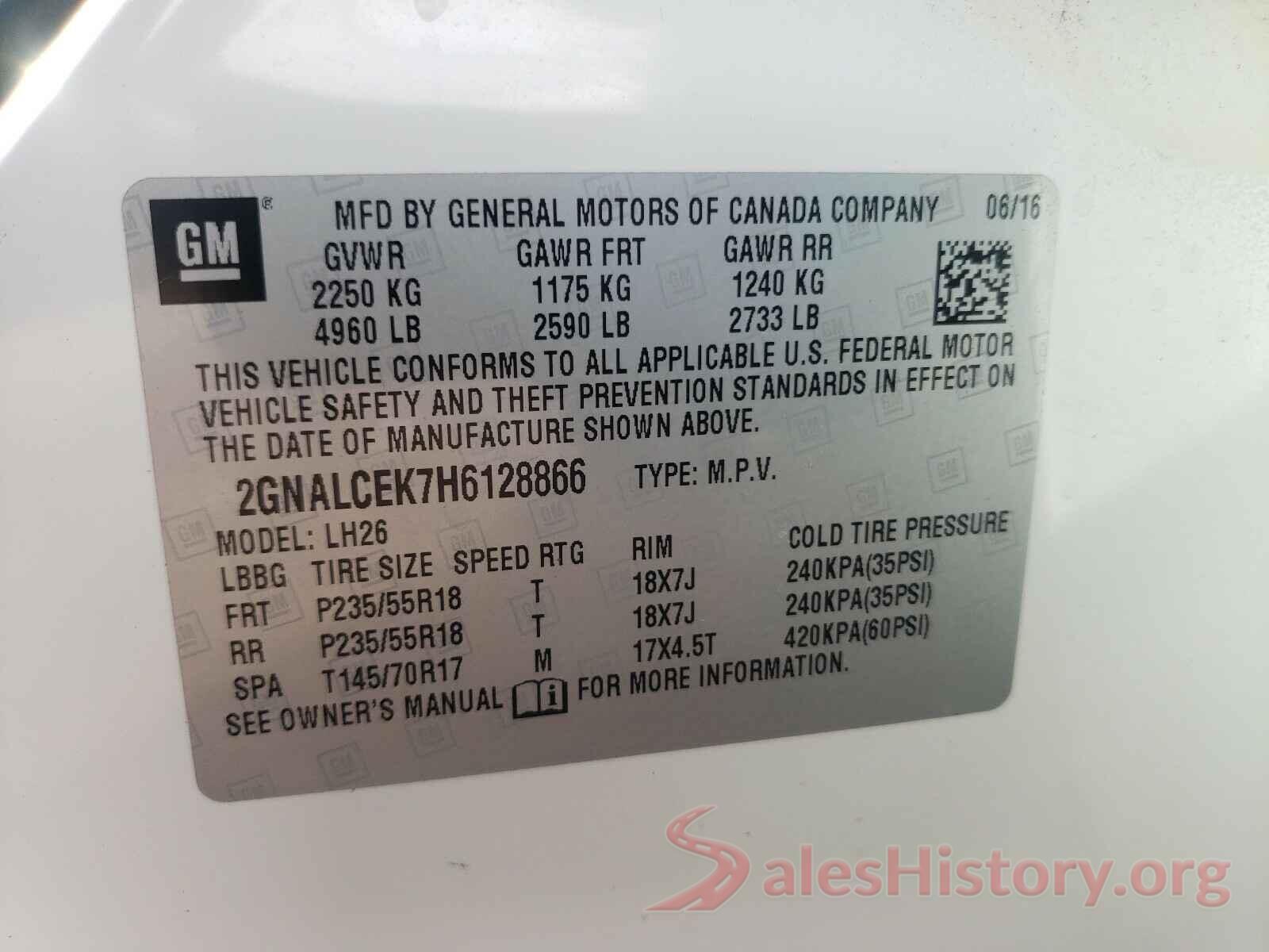 2GNALCEK7H6128866 2017 CHEVROLET EQUINOX