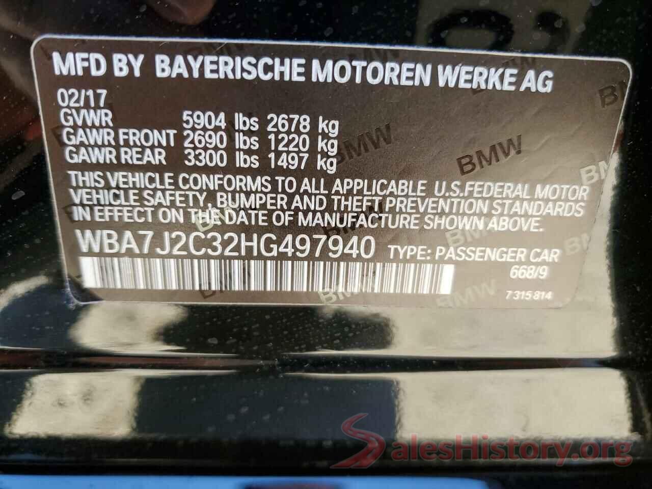 WBA7J2C32HG497940 2017 BMW 7 SERIES