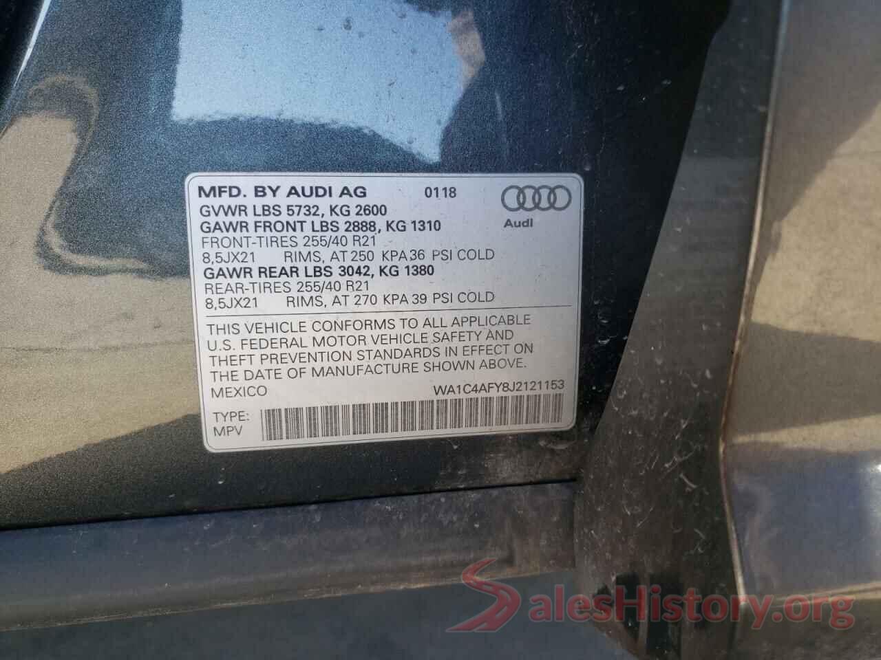 WA1C4AFY8J2121153 2018 AUDI SQ5