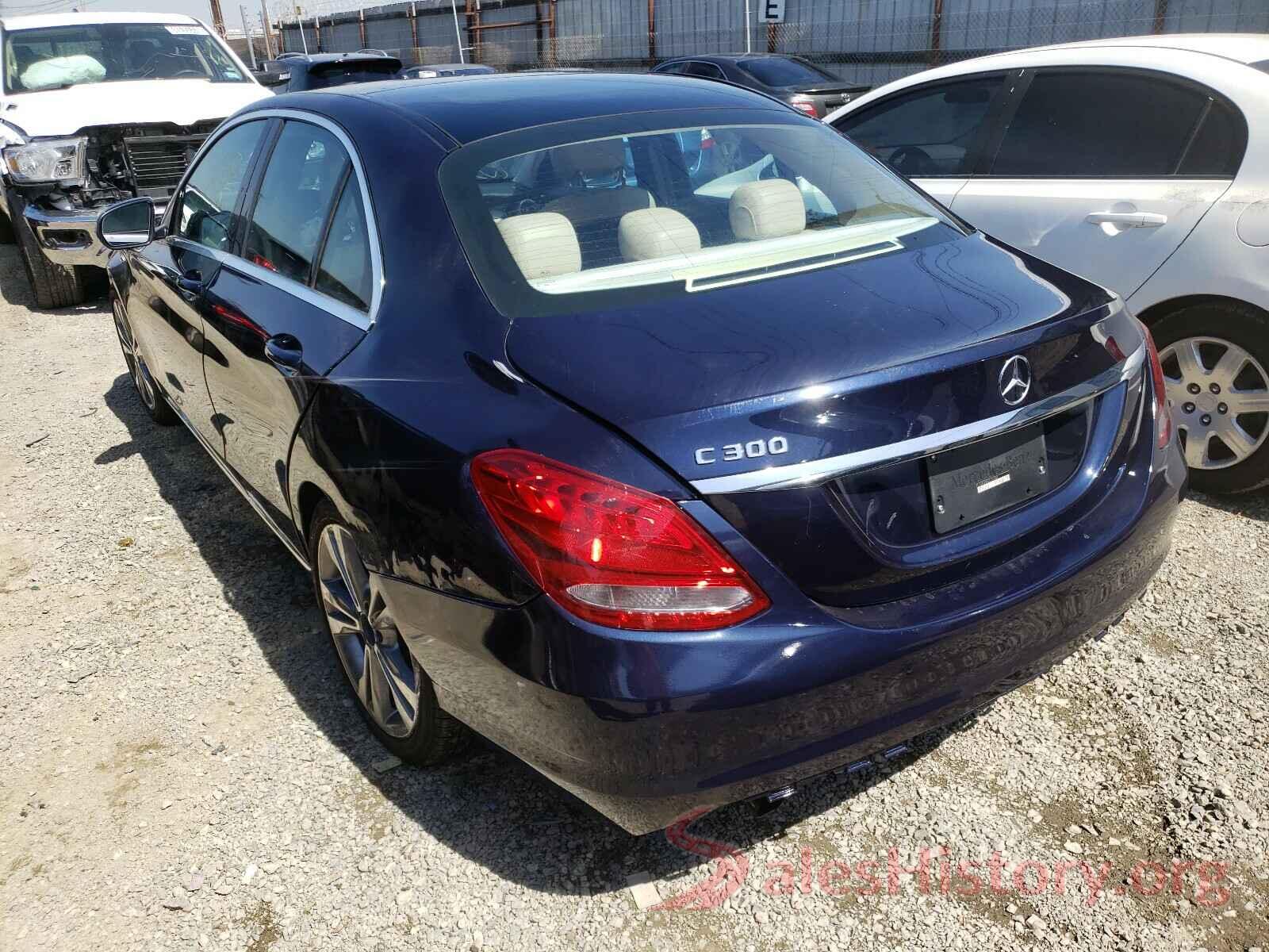 55SWF4JBXHU224887 2017 MERCEDES-BENZ C CLASS