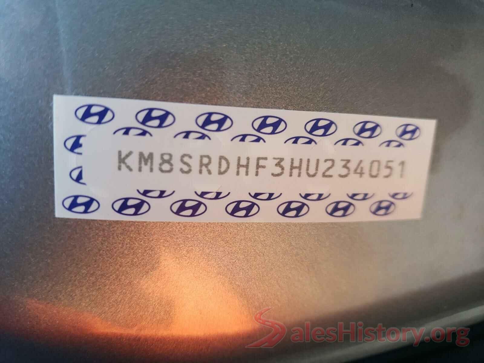 KM8SRDHF3HU234051 2017 HYUNDAI SANTA FE