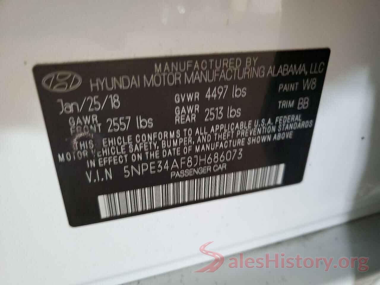 5NPE34AF8JH686073 2018 HYUNDAI SONATA