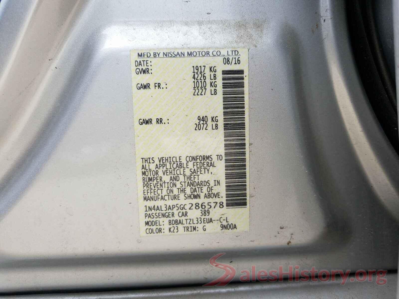 1N4AL3AP5GC286578 2016 NISSAN ALTIMA