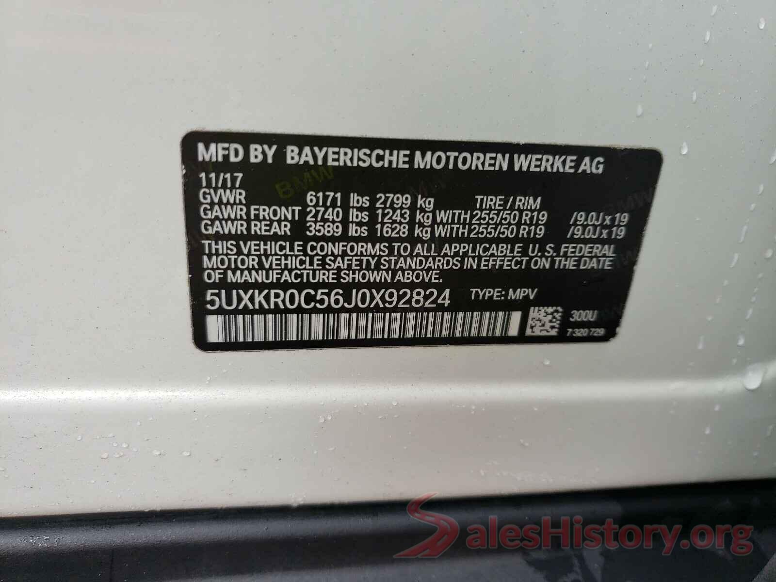 5UXKR0C56J0X92824 2018 BMW X5