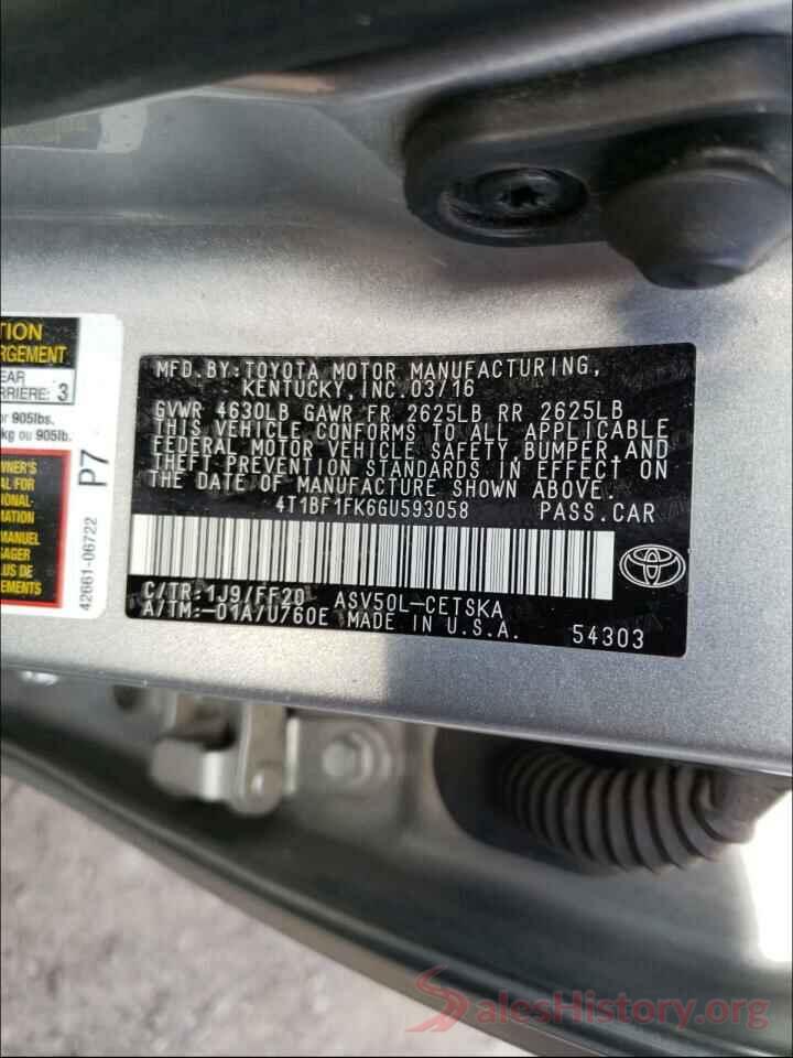 4T1BF1FK6GU593058 2016 TOYOTA CAMRY